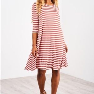 Latched Mama Side Panel Nursing Dress (3/4 Sleeve)